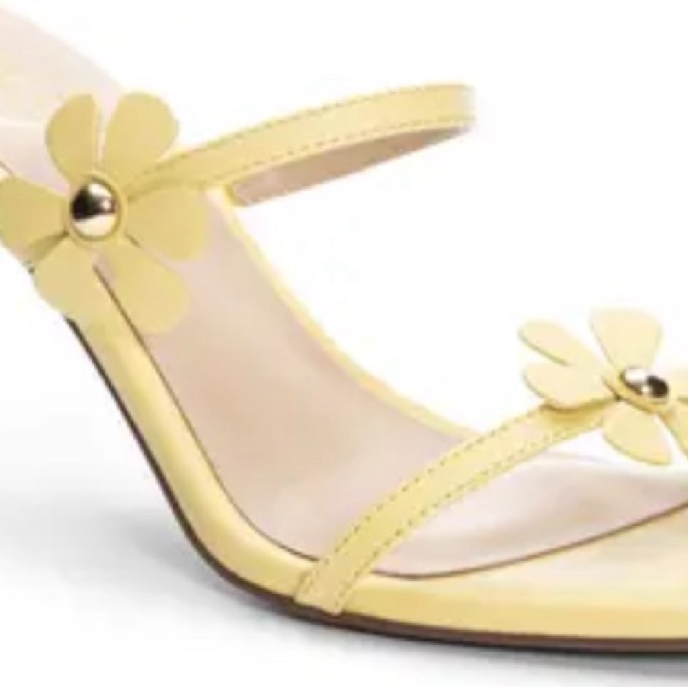 42 GOLD Sunny Yellow Floral Heels